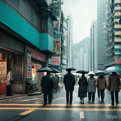 Home 25 홍콩 대만 정치적 갈등 - **Prompt 1: "Quiet Resolve in a Shifting Metropolis"**
A realistic, cinematic scene depicting a ...